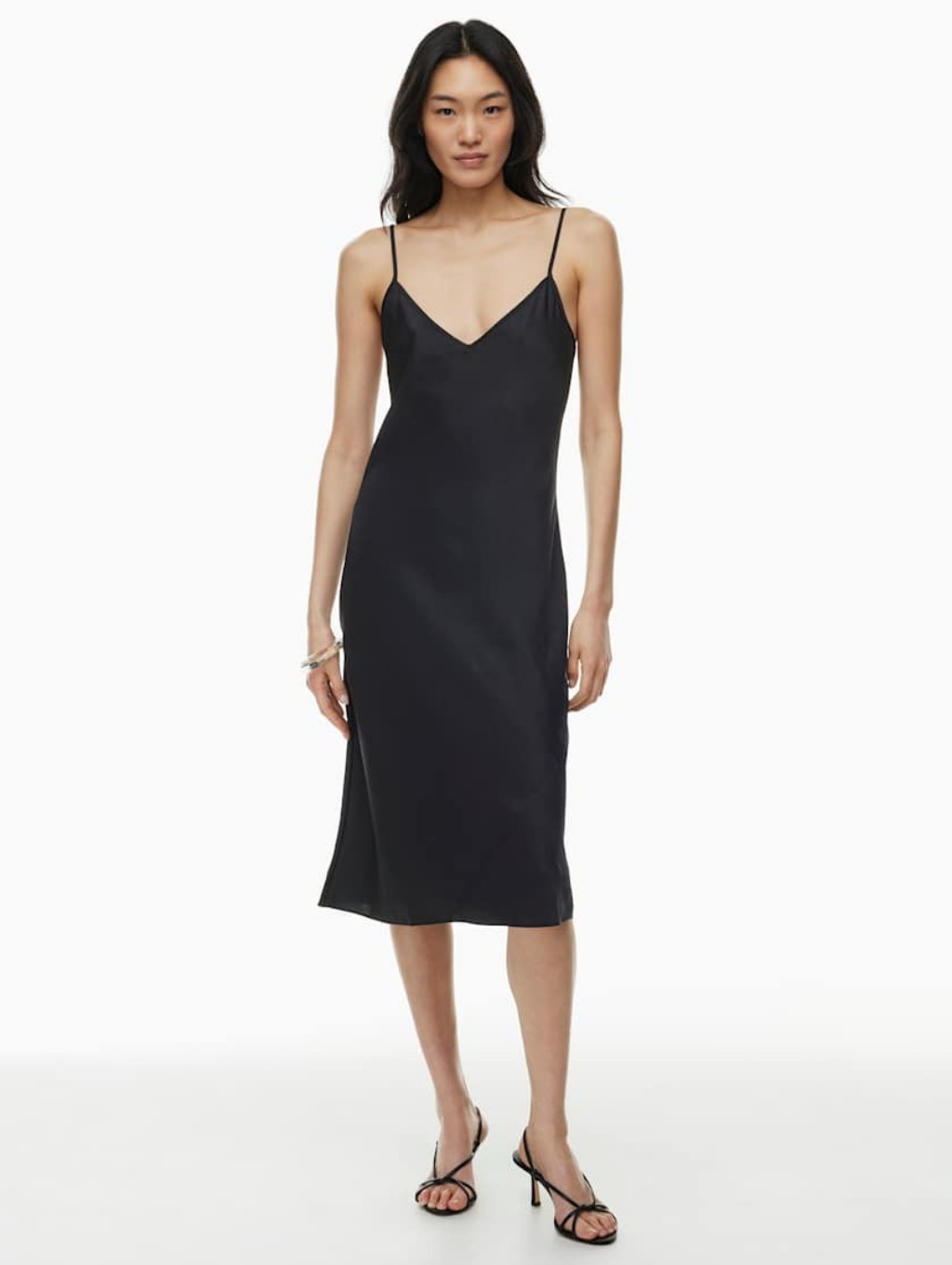 Nwt Wilfred Only Slip Satin Midi Dress